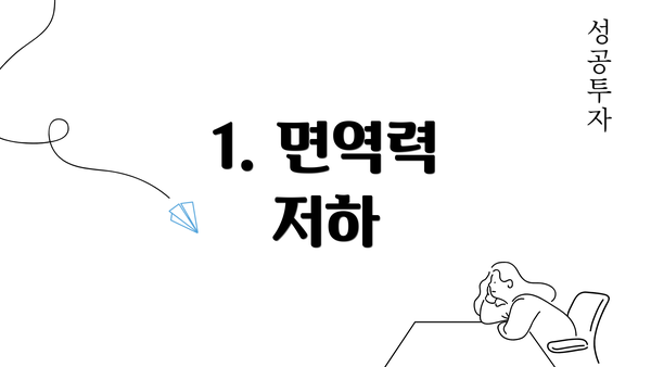 1. 면역력 저하