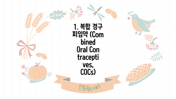 1. 복합 경구 피임약 (Combined Oral Contraceptives, COCs)