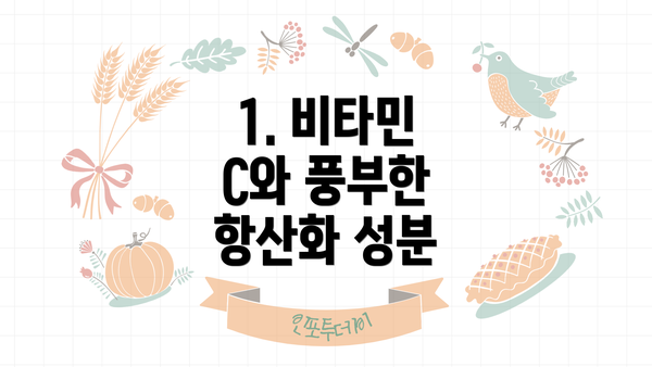 1. 비타민 C와 풍부한 항산화 성분