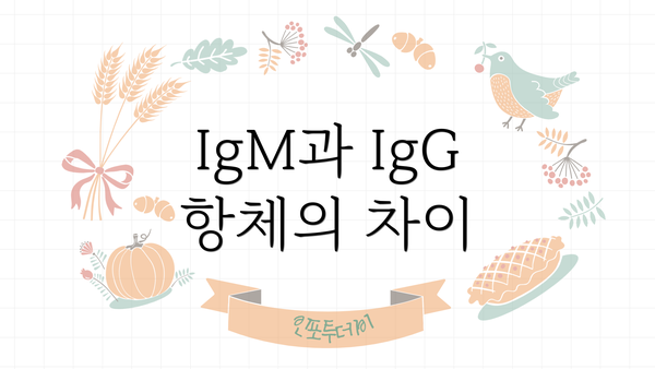 IgM과 IgG 항체의 차이