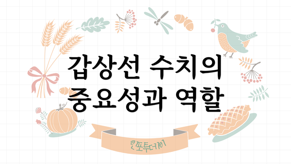 갑상선 수치의 중요성과 역할