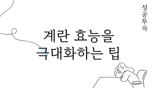 계란 효능을 극대화하는 팁