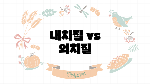 내치질 vs 외치질