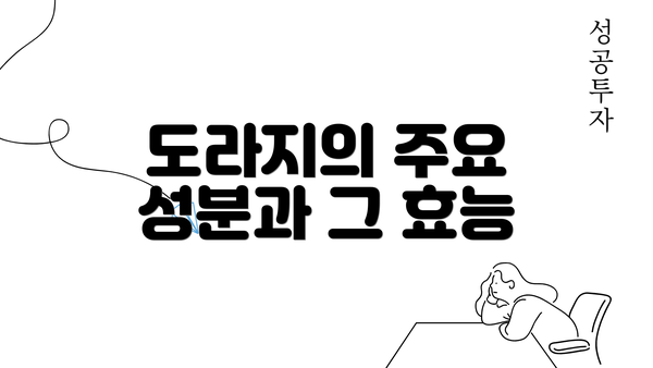 도라지의 주요 성분과 그 효능