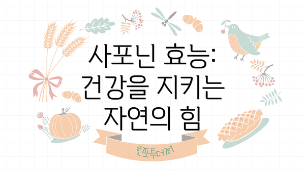 사포닌 효능: 건강을 지키는 자연의 힘