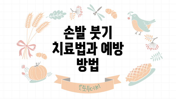 손발 붓기 치료법과 예방 방법