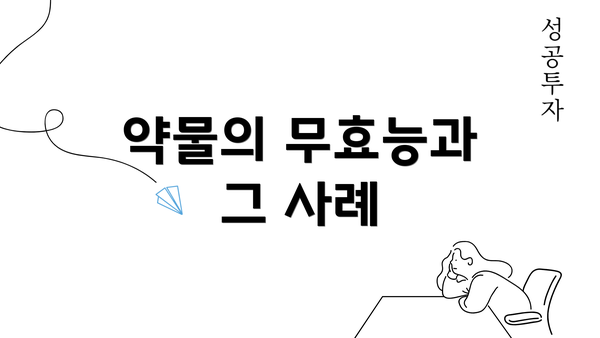 약물의 무효능과 그 사례