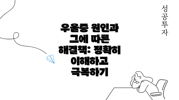 우울증 원인과 그에 따른 해결책: 정확히 이해하고 극복하기