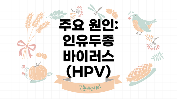 주요 원인: 인유두종 바이러스 (HPV)