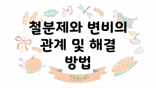 철분제와 변비의 관계 및 해결 방법