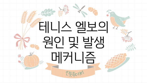 테니스 엘보의 원인 및 발생 메커니즘