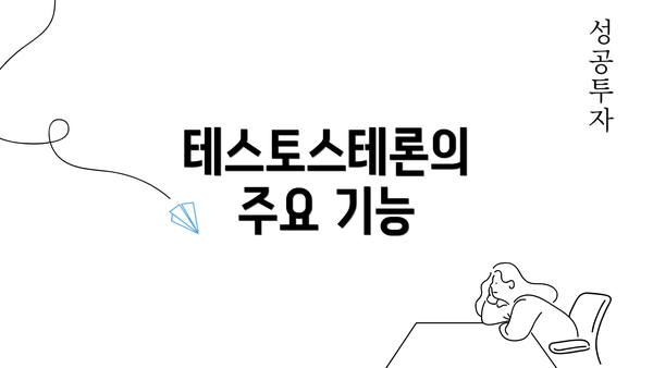 테스토스테론의 주요 기능