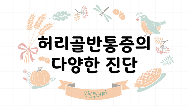 허리골반통증의 다양한 진단