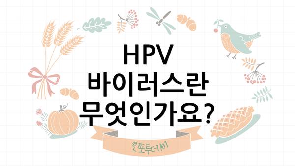 HPV 바이러스란 무엇인가요?