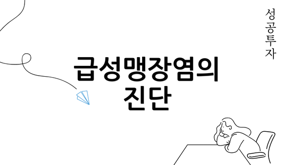 급성맹장염의 진단