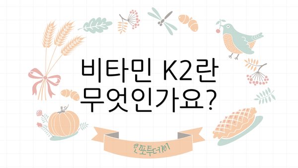 비타민 K2란 무엇인가요?