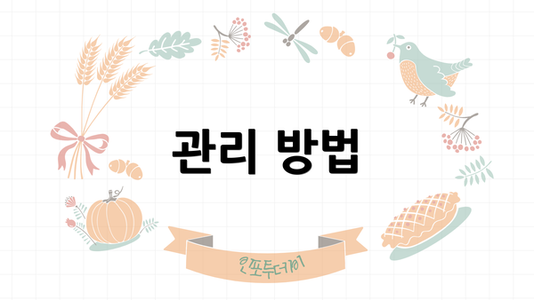 관리 방법