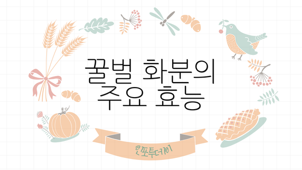 꿀벌 화분의 주요 효능