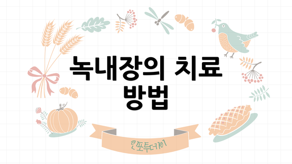 녹내장의 치료 방법