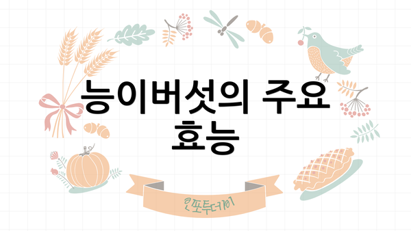 능이버섯의 주요 효능