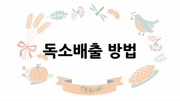 독소배출 방법
