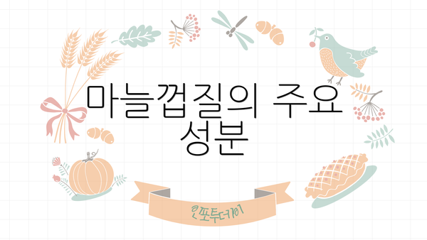 마늘껍질의 주요 성분