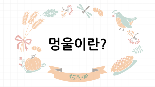 멍울이란?