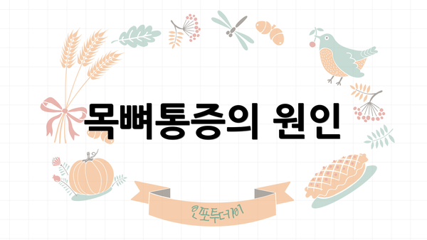목뼈통증의 원인