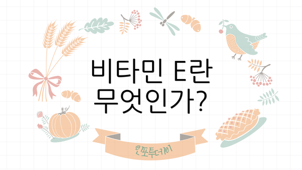 비타민 E란 무엇인가?