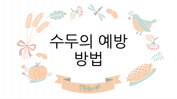수두의 예방 방법