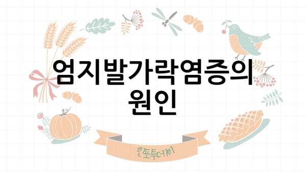 엄지발가락염증의 원인