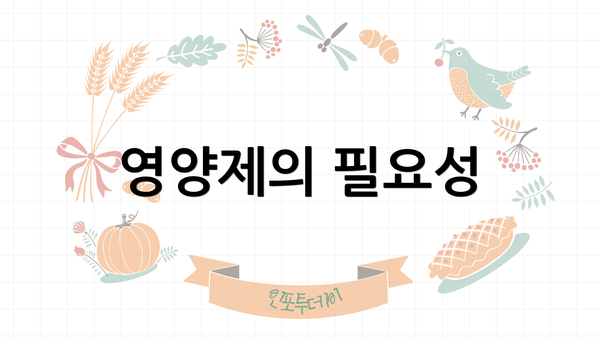 영양제의 필요성