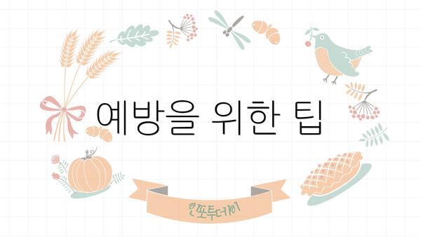예방을 위한 팁