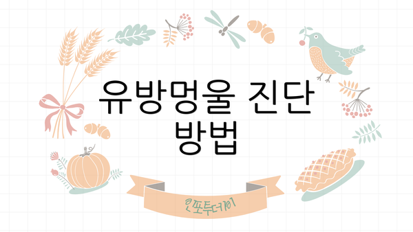 유방멍울 진단 방법