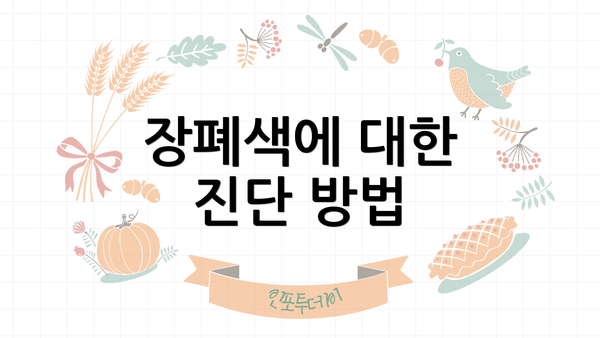 장폐색에 대한 진단 방법