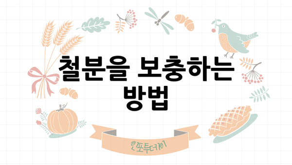 철분을 보충하는 방법