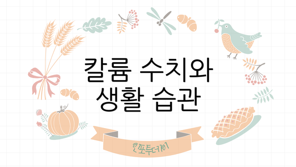 칼륨 수치와 생활 습관