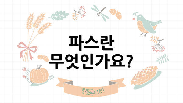 파스란 무엇인가요?