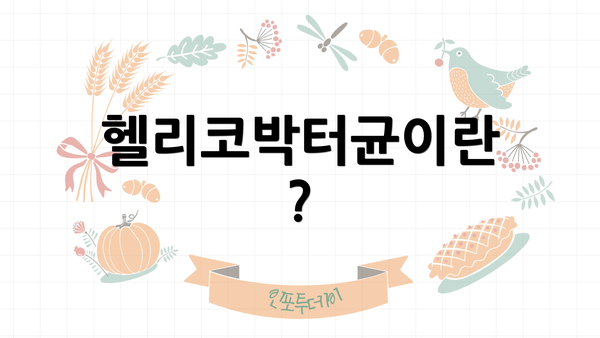 헬리코박터균이란?