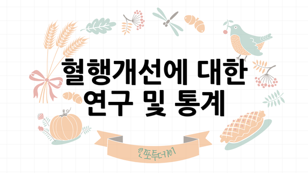 혈행개선에 대한 연구 및 통계