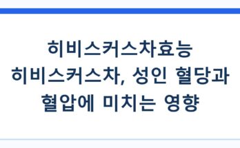 히비스커스차효능 히비스커스차, 성인 혈당과 혈압에 미치는 영향